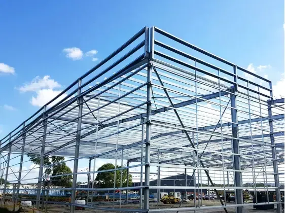 Praktysk en moai Prefab Metal Steel Building foar Warehouse